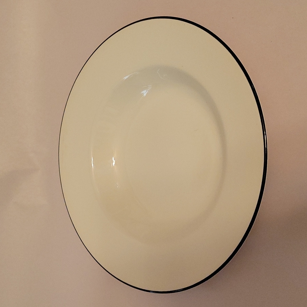 Crate & Barrel Black Rimmed Bowl